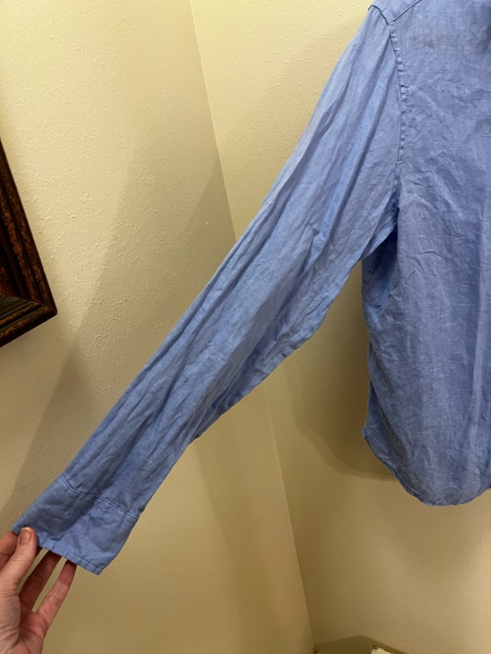 Panama Jack Light Blue Women’s 's Long-Sleeve Button-Down Shirt - Picture 4 of 5
